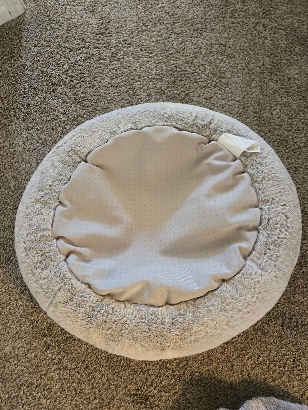 IKEA Plush Round Dog Bed in Cream - Picture 4 of 5